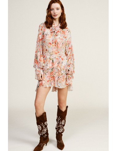 Robe courte à volants et imprimé floral Dixie