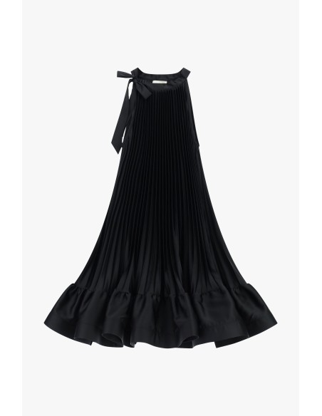 Robe courte plissée avec détail nœud Dixie