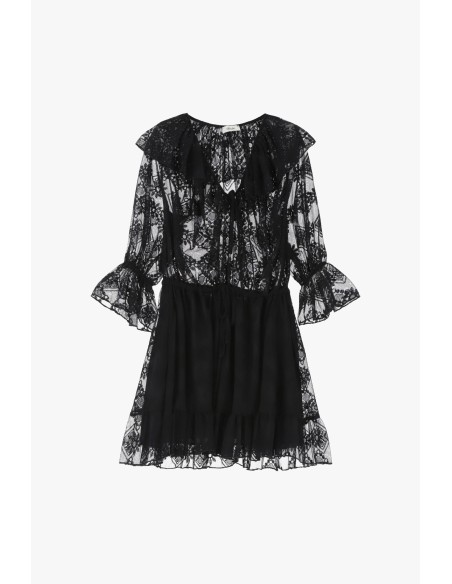 Korte jurk met V-hals Dixie