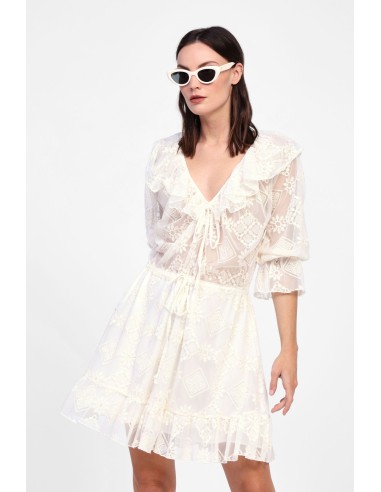 Robe courte à col en V Dixie