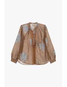 Chemisier Dixie avec broderies florales et manches longues 2