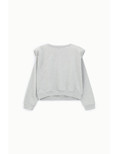 Dixie Sweatshirt met ronde hals, gestructureerde schouders en elastische zoom