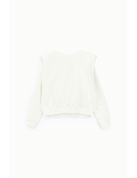 Sweatshirt Col ras du cou Épaules structurées Ourlet élastiqué Dixie