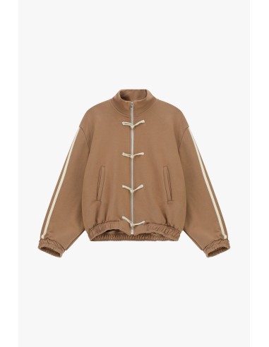 Dixie sweater met ritssluiting aan de voorkant en decoratieve koordjes