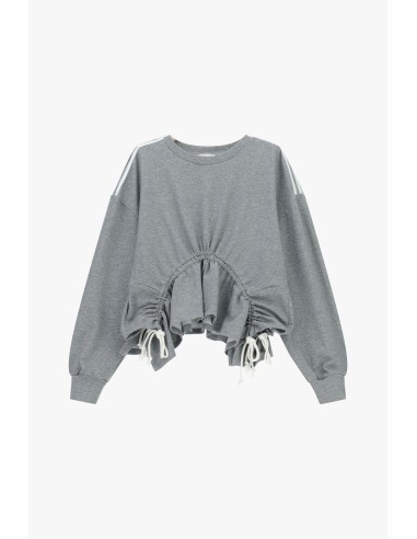 Dixie sweater zonder capuchon met verstelbare rimpelingen