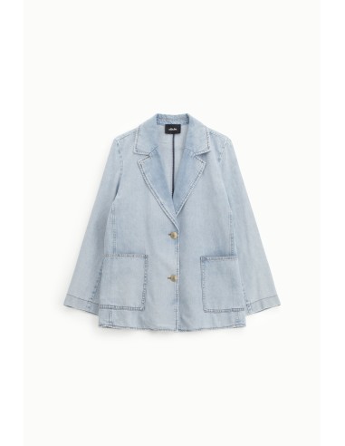 Blazer en denim avec boutons et poches plaquées Dixie