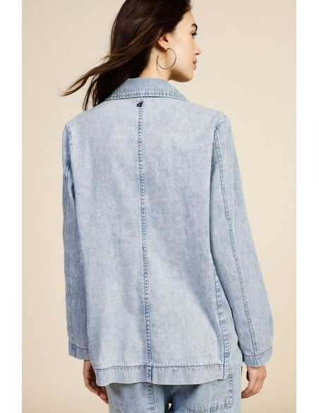 Denimblazer met knopen en opgestikte zakken van Dixie