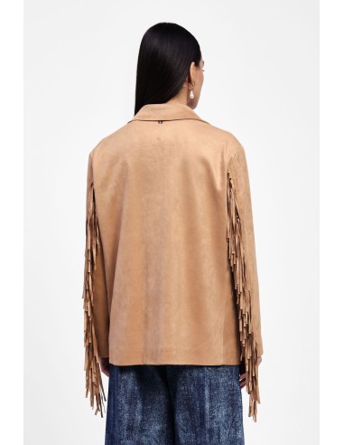 Blazer Dixie en daim avec franges et boutons