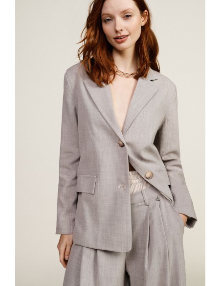 Dixie-blazer met knopen en klepzakken aan de voorkant