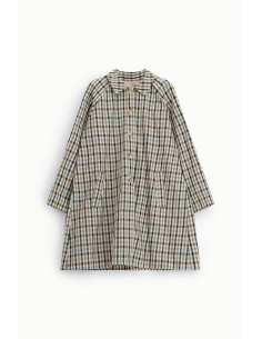 Manteau à carreaux avec boutons sur le devant et poches Dixie 2