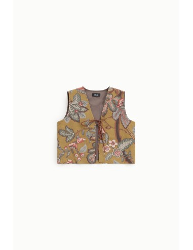 Gilet imprimé avec bretelle décorative sur le devant Dixie