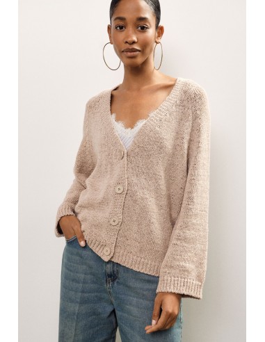 Cardigan boutonné Dixie avec col en V