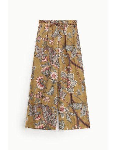 Pantalon palazzo à motif floral fantaisie taille haute Dixie