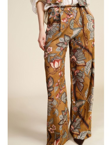 Pantalon palazzo à motif floral fantaisie taille haute Dixie