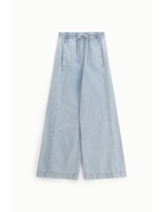 Jean à jambes larges, taille haute et cordon de serrage Dixie 2