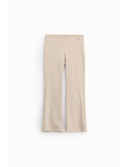 Dixie regular-fit broek met hoge taille en uitlopende pijpen