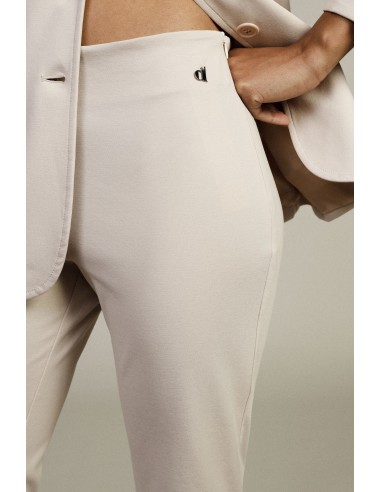Dixie regular-fit broek met hoge taille en uitlopende pijpen