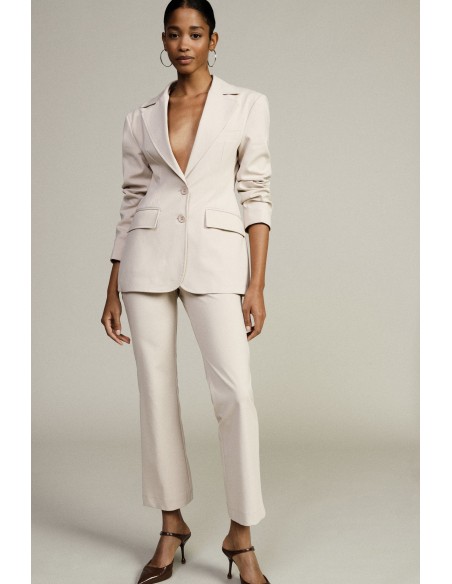 Pantalon évasé taille haute à coupe regular Dixie