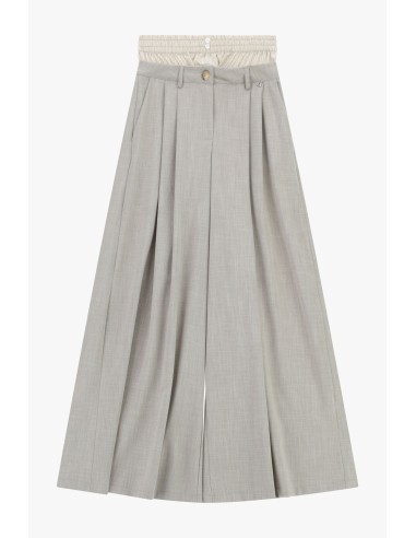 Pantalon palazzo plissé à taille élastiquée Dixie