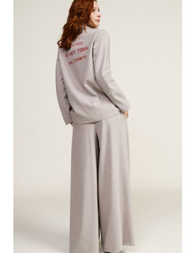 Pantalon palazzo plissé à taille élastiquée Dixie