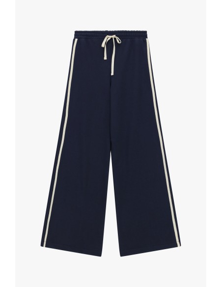 Pantalon palazzo avec cordon de serrage et bandes latérales Dixie