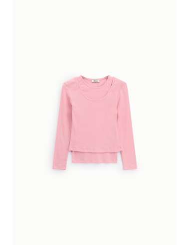 Dixie T-shirt met lange mouwen en gelaagd effect