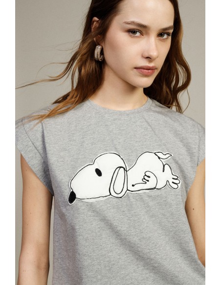 Dixie Front - T-shirt à manches courtes imprimé Snoopy