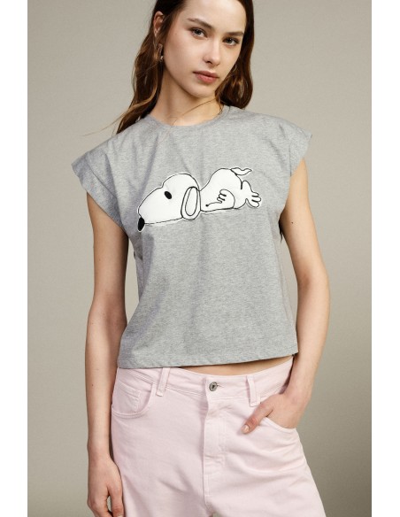 Dixie Front - T-shirt à manches courtes imprimé Snoopy