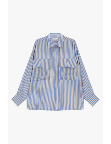 Chemise oversize à rayures avec poches frontales Dixie