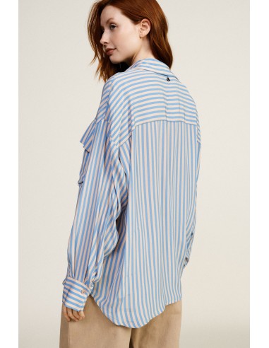 Chemise oversize à rayures avec poches frontales Dixie