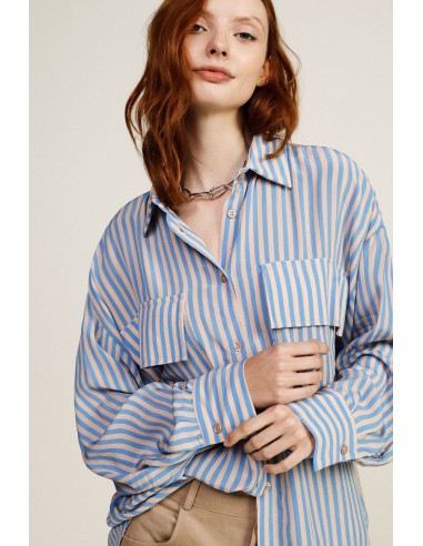 Chemise oversize à rayures avec poches frontales Dixie