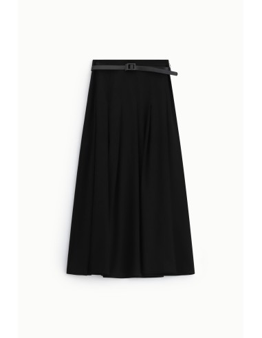 Jupe midi plissée avec ceinture fine Dixie
