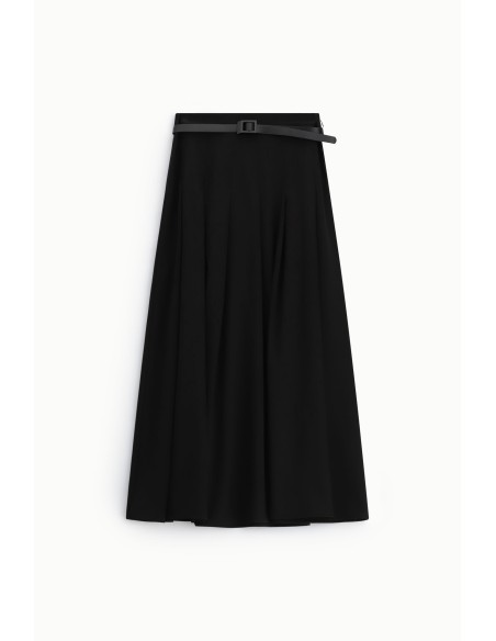 Jupe midi plissée avec ceinture fine Dixie