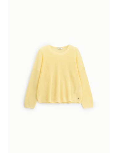Pull à col rond en maille ajourée à la coupe décontractée Dixie