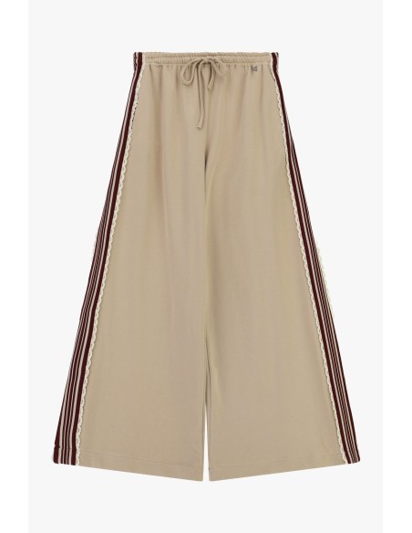 Pantalon palazzo avec bandes latérales et cordon Dixie