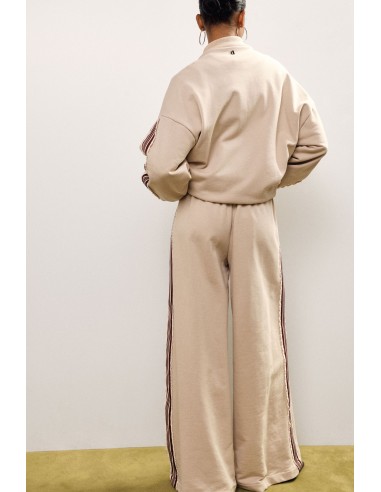 Pantalon palazzo avec bandes latérales et cordon Dixie