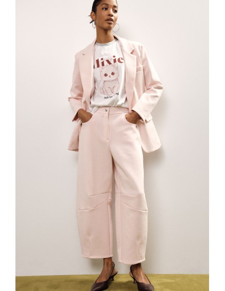 Pantalon palazzo cropped avec poches frontales Dixie