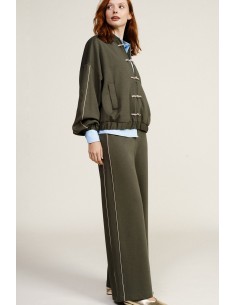 Pantalon palazzo ample à liseré contrastant Dixie