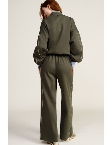 Pantalon palazzo ample à liseré contrastant Dixie