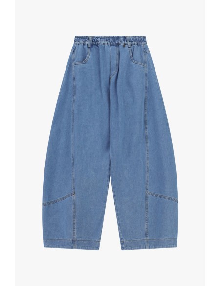 Balloon-jeans met elastiek in de taille en gebogen naden van Dixie