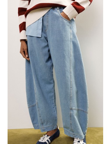 Balloon-jeans met elastiek in de taille en gebogen naden van Dixie