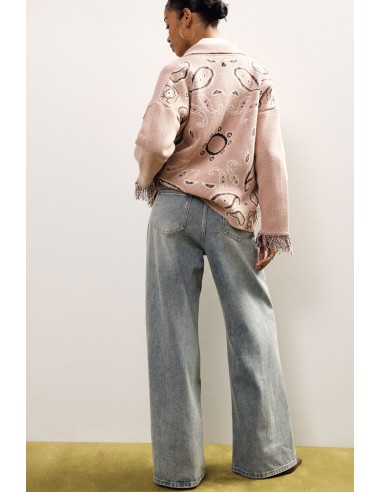 Dixie jeans met wijde pijpen, vijf zakken en normale taille