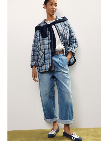 Jean baggy taille haute avec ceinture en tissu Dixie