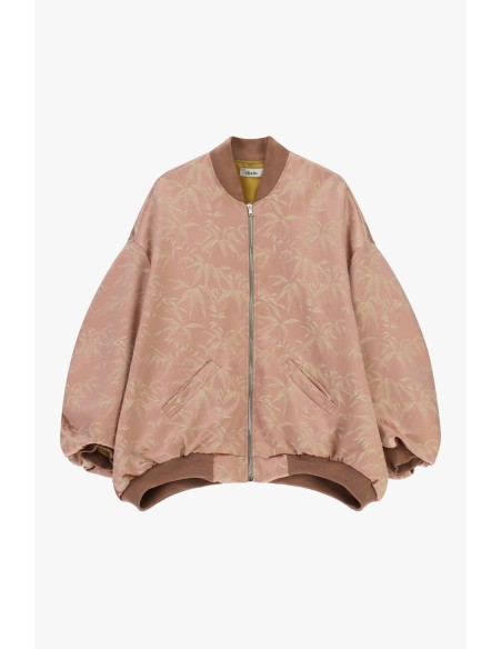 Bomber oversize avec imprimé feuillage et fermeture éclair Dixie