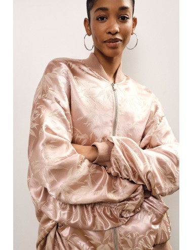 Bomber oversize avec imprimé feuillage et fermeture éclair Dixie