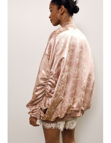 Bomber oversize avec imprimé feuillage et fermeture éclair Dixie