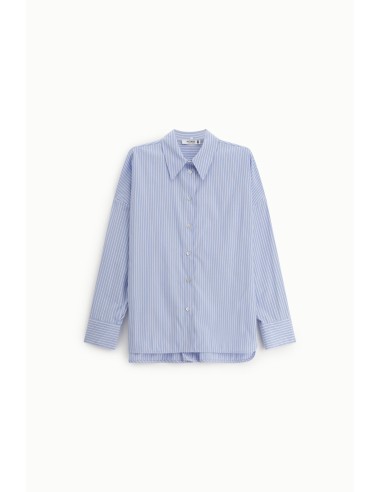 Gestreepte blouse met kanten details en een losse pasvorm, alstublieft