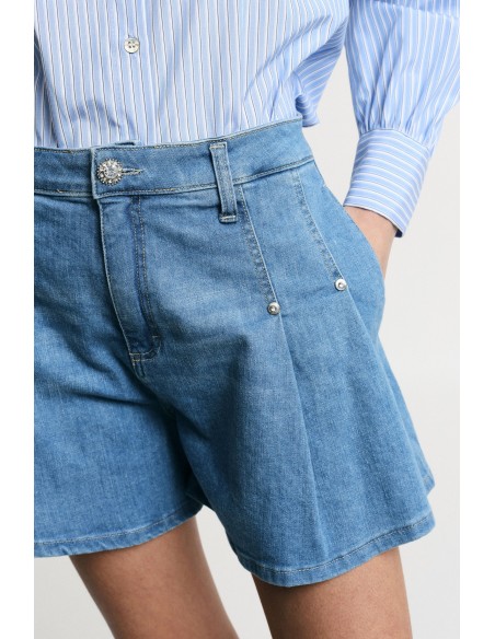 Short regular fit à pinces et poches frontales Please