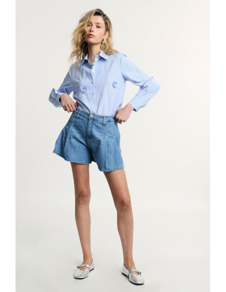 Short regular fit à pinces et poches frontales Please