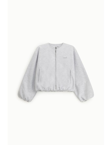 Korte sweatshirt met rits, zakken en gerimpelde manchetten, alsjeblieft